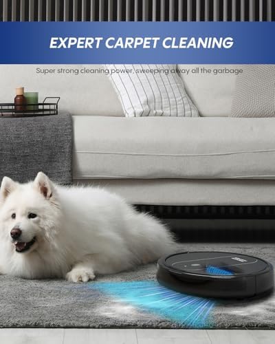 3-in-1 Robot Vacuum and Mop 4000Pa Strong Suction Robot Vacuum Cleaner & Smart Navigation & Alexa/APP Control & Central Brush & Auto Recharge, Vacuum Robot for Pet Hair, Hard Floors & Low-Pile Rugs - Image 4