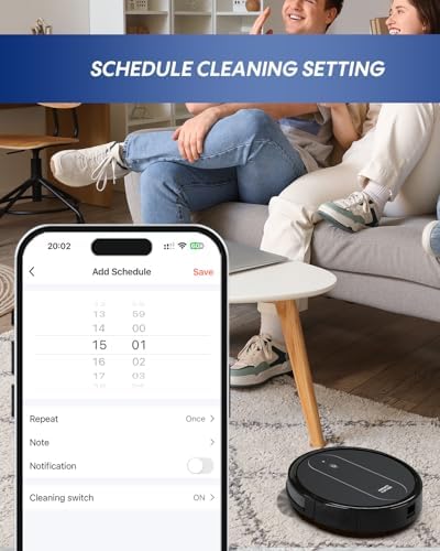 3-in-1 Robot Vacuum and Mop 4000Pa Strong Suction Robot Vacuum Cleaner & Smart Navigation & Alexa/APP Control & Central Brush & Auto Recharge, Vacuum Robot for Pet Hair, Hard Floors & Low-Pile Rugs - Image 8